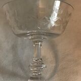 5 19th-century crystal champagne glasses