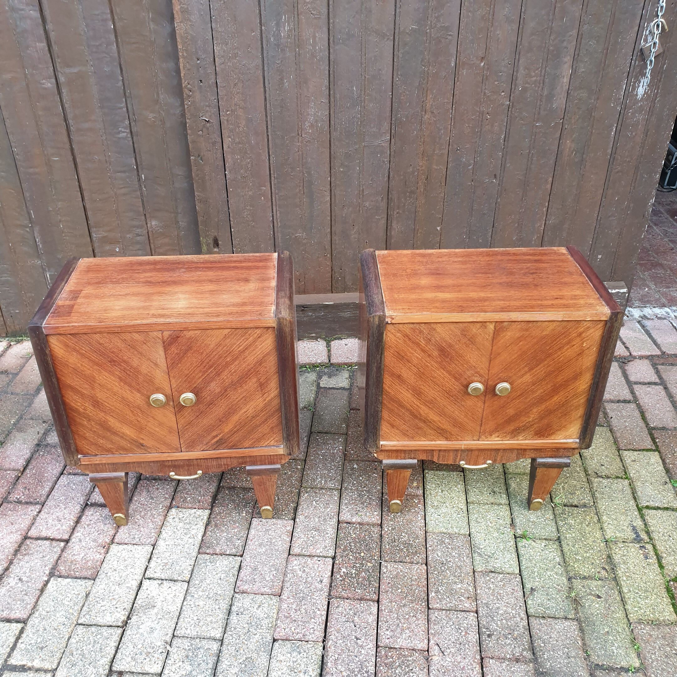 Pair of vintage bedsides