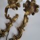 Antique Pair of Louis XV Style Gilt Metal Wall Sconces