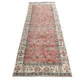 3x9 Vintage All-Over Floral Red Turkish Runner Rug, 92x286Cm