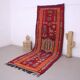 Red Vintage Moroccan Runner Rug 137 x 363 cm - Berber Wool Rug Hallway