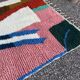 Authentic handmade rug with colourful patterns, size 150/250 cm.