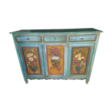 Painted row, three doors
