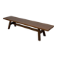 Michelucci brutalist design solid walnut bench 1970s