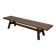 Michelucci brutalist design solid walnut bench 1970s