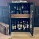 Meuble bar Art Déco bois et métal