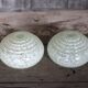 Pair of green Clichy glass lampshades, glass globe for suspension, globe.