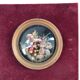Bouquet of dried flowers - Bordeau velvet frame - bulging glass