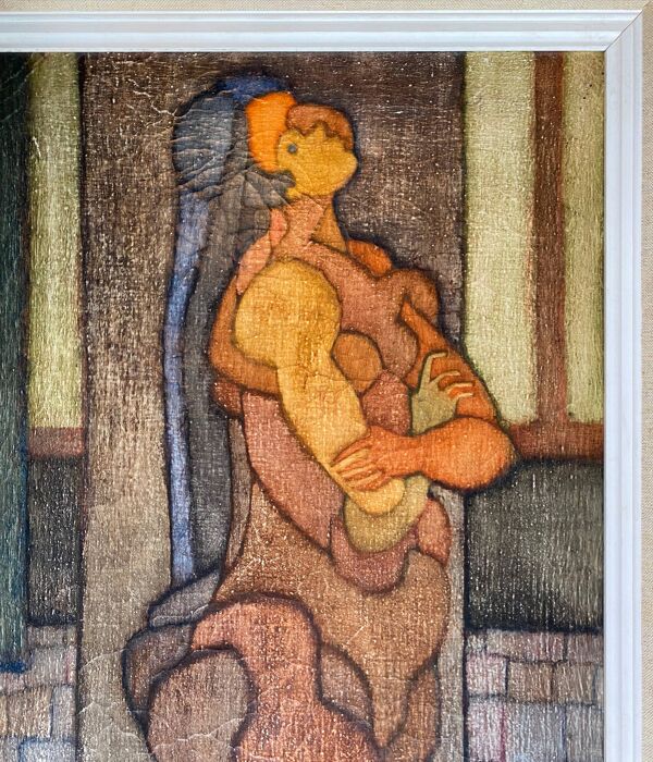 Tableau post Cubiste ''Nue aux cheveux longs'' HST Signée 1958/59