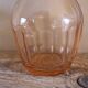 Vase soliflore old glass rosaline neck round belly