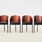 Philippe Starck Ensemble de 4 chaises de salle à manger Costes pour Driade 1984