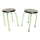 Paire de tabourets Formica verts