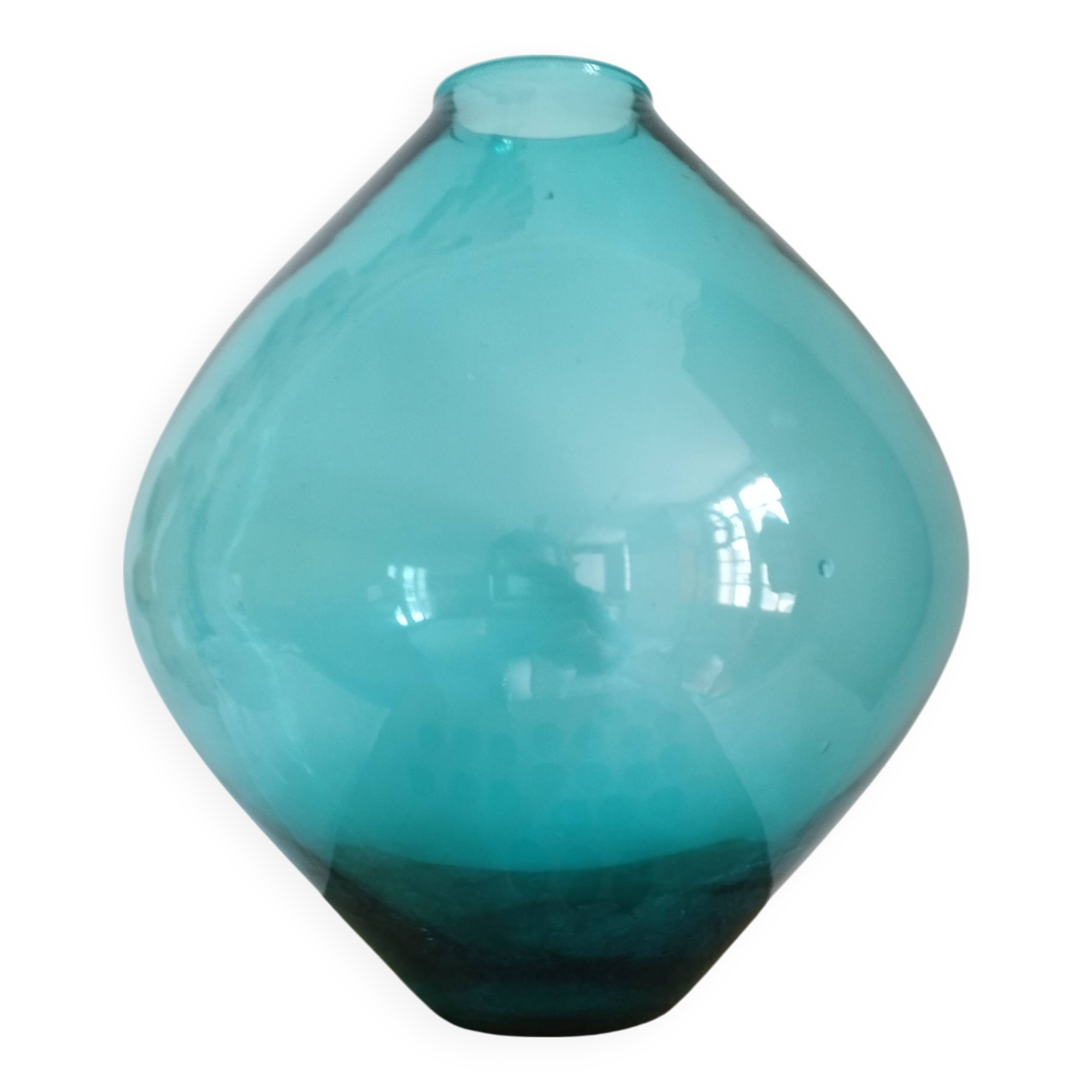 Green glass vase, Swedish modern, Arthur Percy,