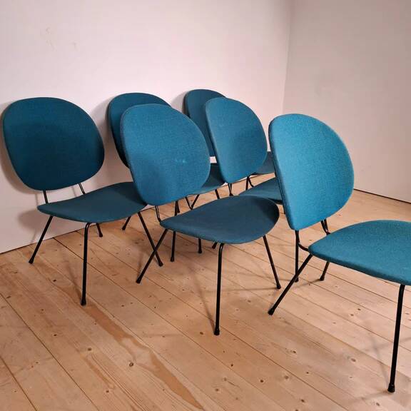 Set of six W.H. Gispen chairs model "Kembo 301" – Dutch mid-century modern design, 1960s