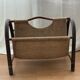 porte-revues vintage en rotin et jute | style bohème des années 50 | années 1970