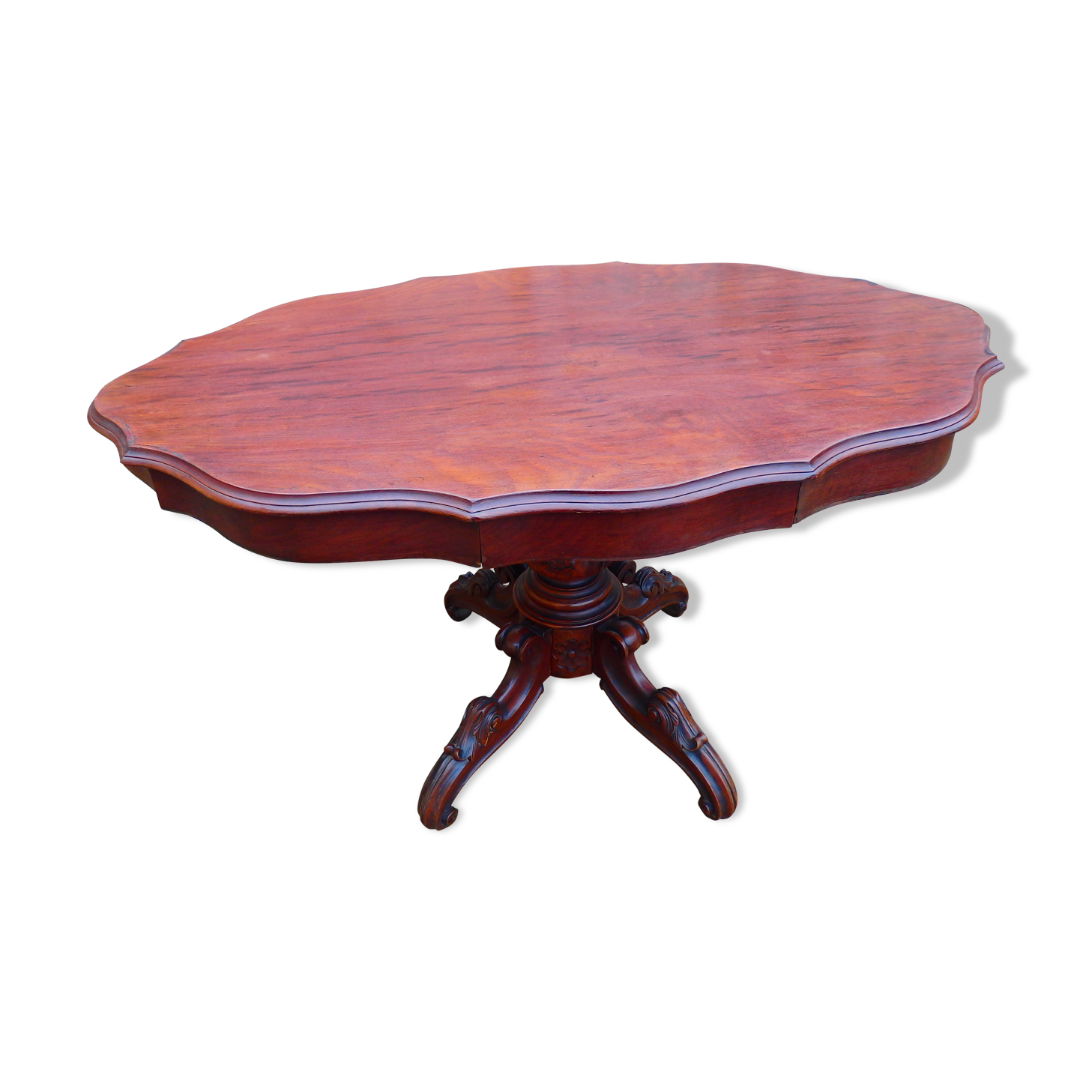 large table pedestal form violin Louis Philippe