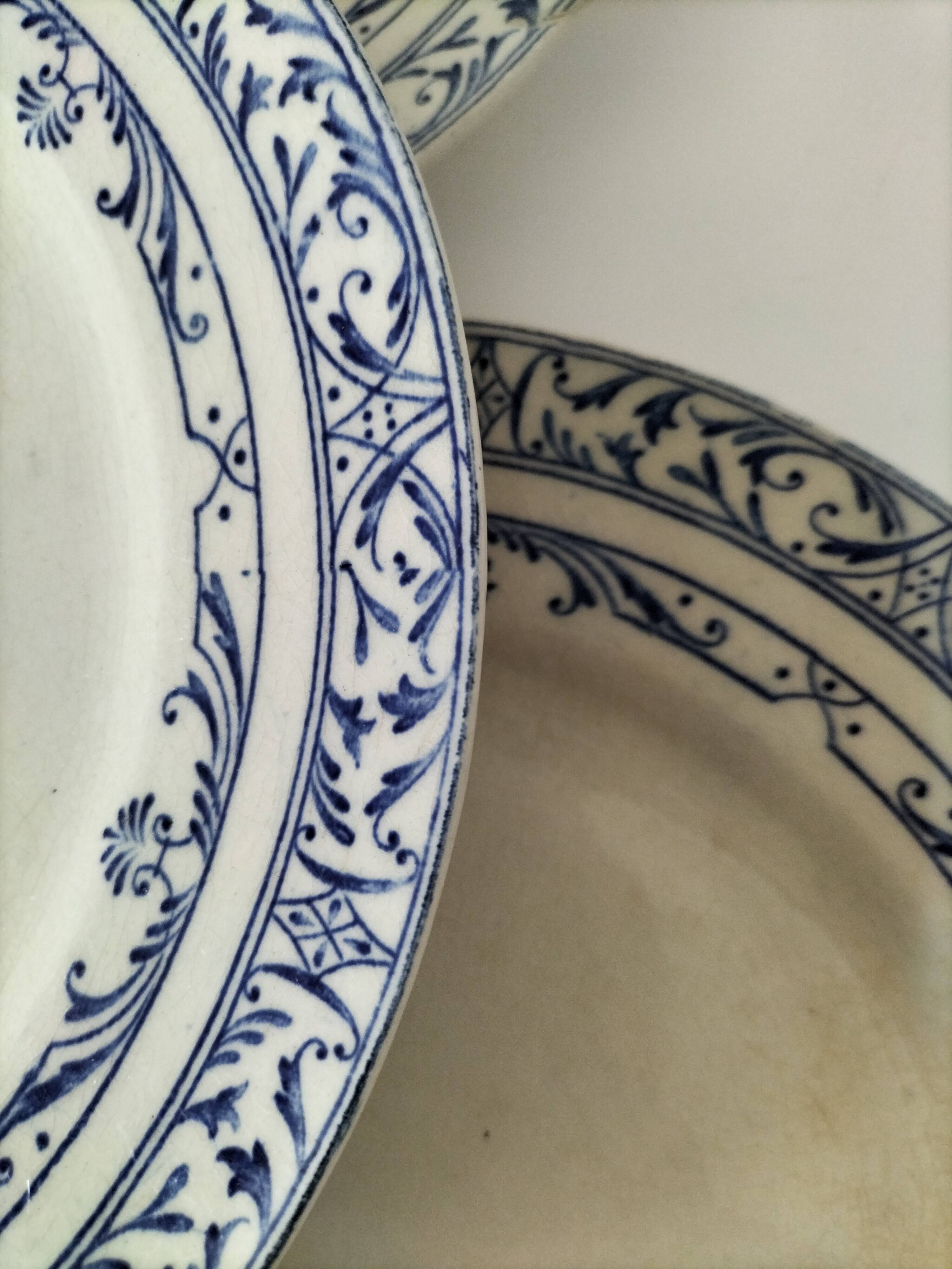 5 plates Creil and Montereau model Colbert – Ironstone 1890-1895