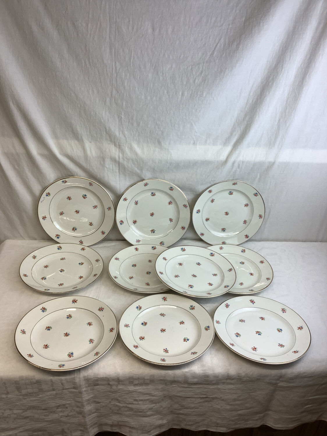Vintage flat plates made in France Digoin