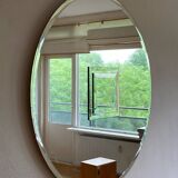 Miroir rond attribué à Deknudt, Belgique. années 1980