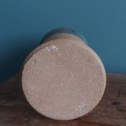 Vase soliflore bouteille en grès décor herbier