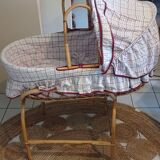 Ancien berceau vintage bambou/rotin