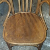 Curved wood office chair