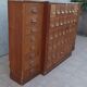 Apothecary or trade cabinet in fir with 53 drawers.
