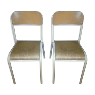 Pair of school chairs