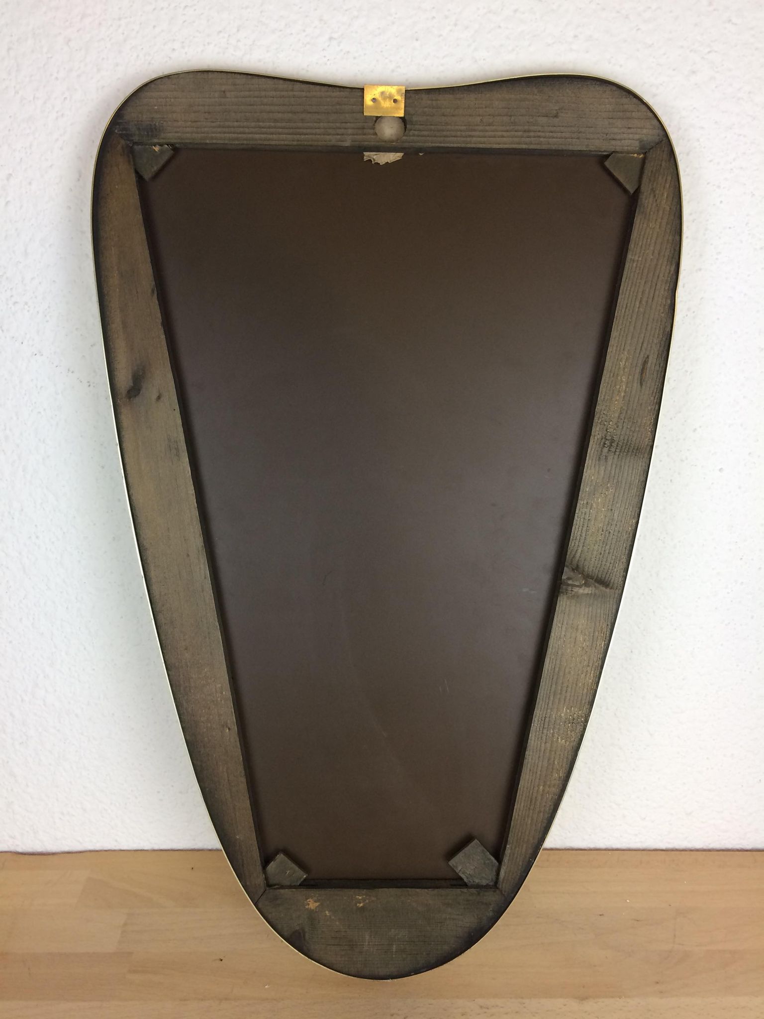 Mirror mirror free form of the 50s, brass, vintage