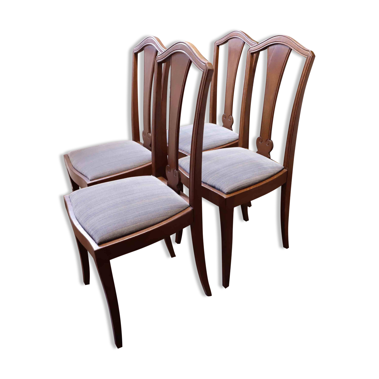 Set of 4 Art Nouveau dining chairs