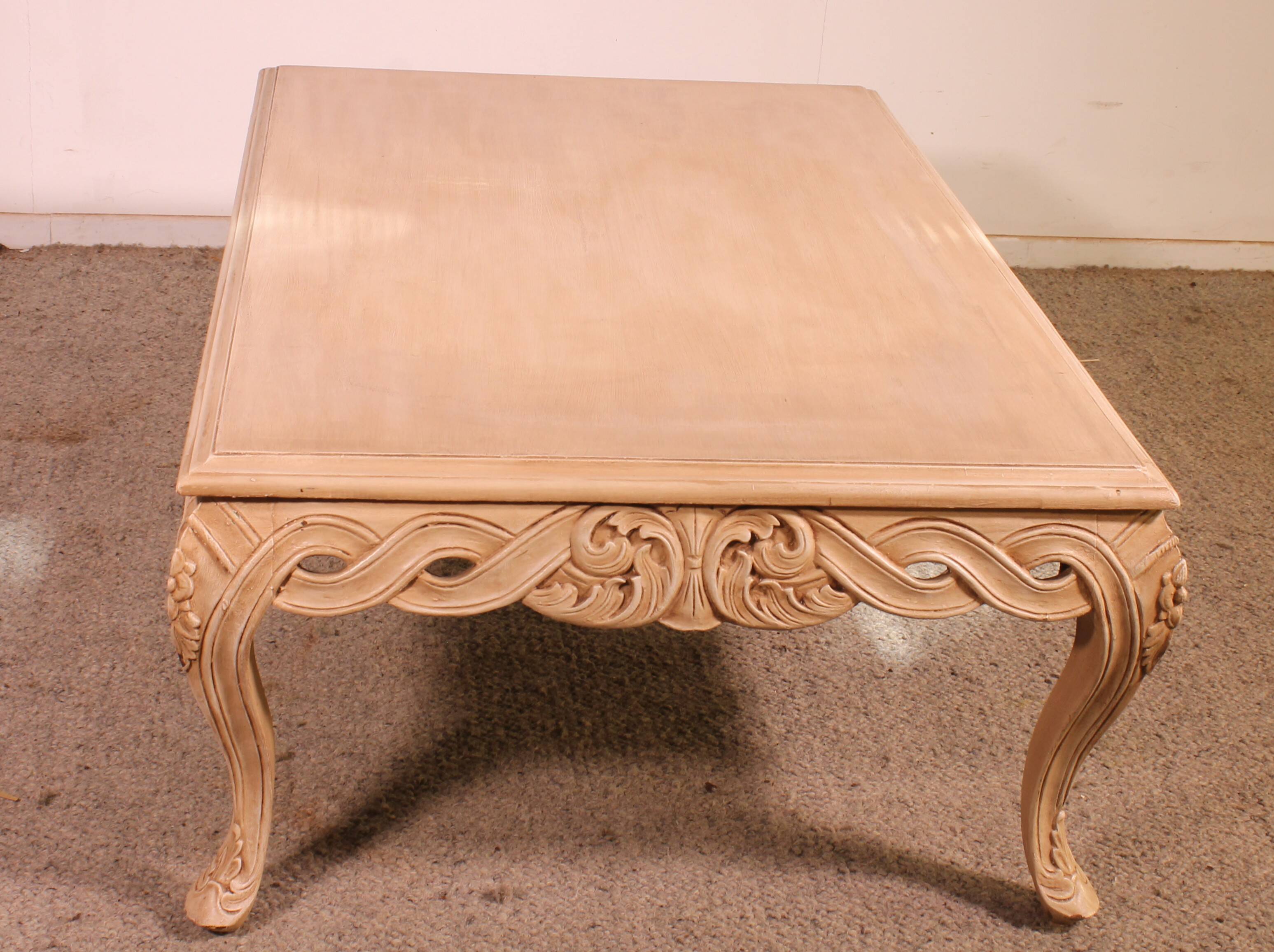 polychrome wooden coffee table