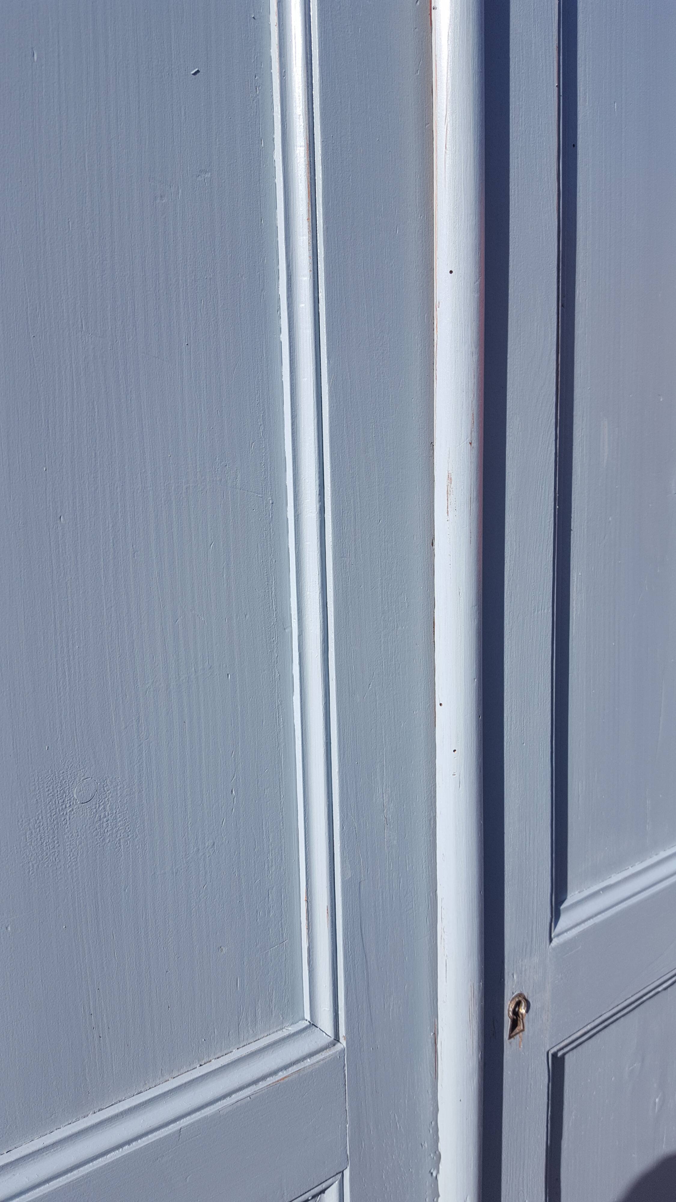 Grey blue Parisian wardrobe