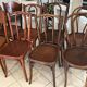 Set of 12 mismatched bistro chairs Thonet, Baumann, Fischel 1930