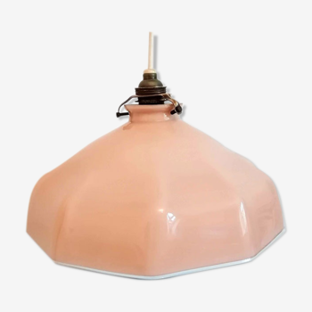 Suspension en opaline rose