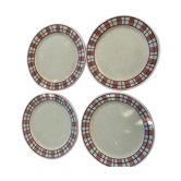 4 plates art deco model carola pattern grid Villeroy & Boch