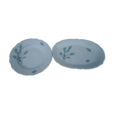 Plat rond creux et plat ovale en porcelaine Kahla made in GDR