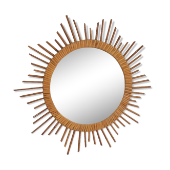Rattan mirror
