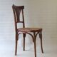 Two bistro chairs kohn n°196 in palmette, circa 1906, tanned