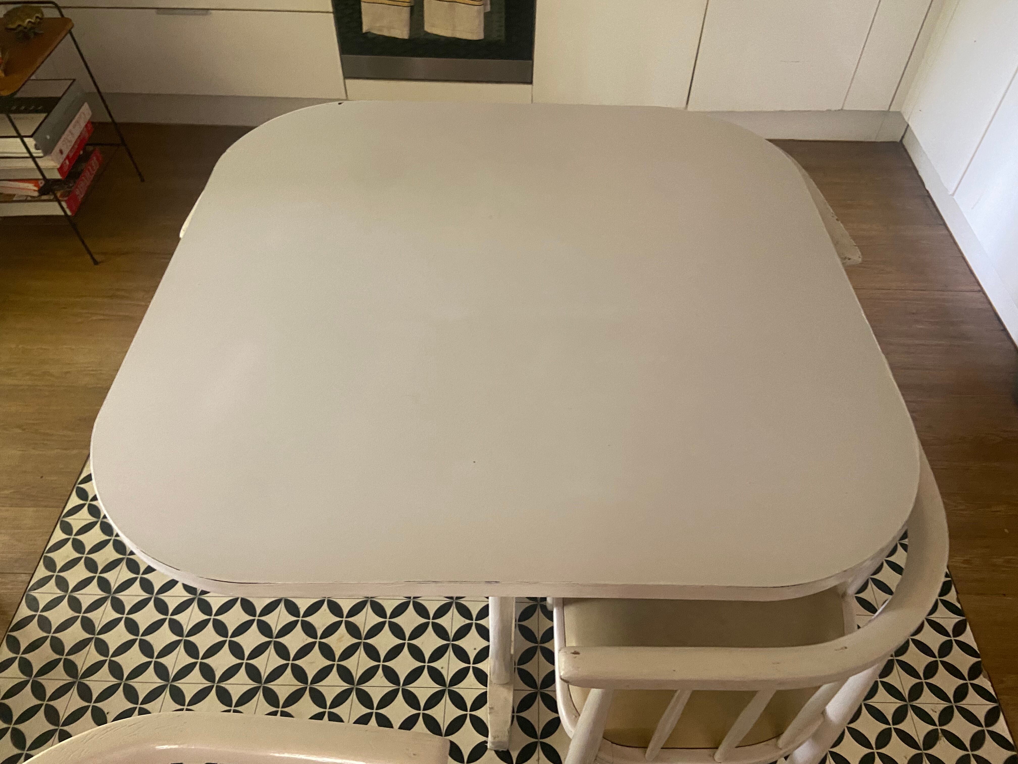 Table set and 4 chairs Thonet 1960