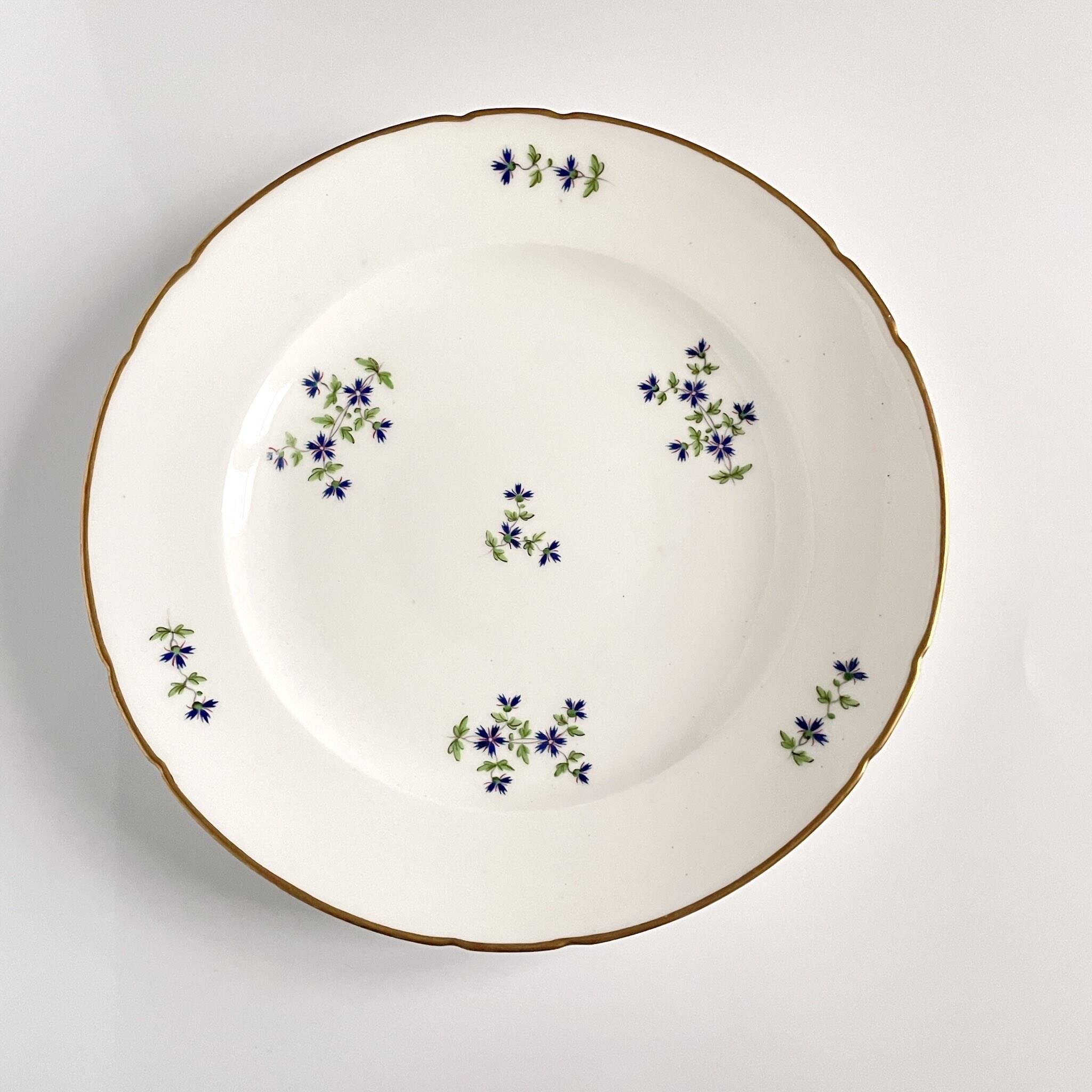 Porcelain plate from the Duke of Angoulême | Cornflower floral motif