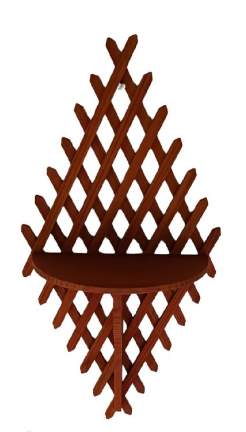 Wall console wood lattice