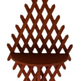 Wall console wood lattice