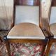 Set of 4 Empire gondola chairs in solid mahogany and velvet.