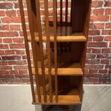 Teak rotating bookcase