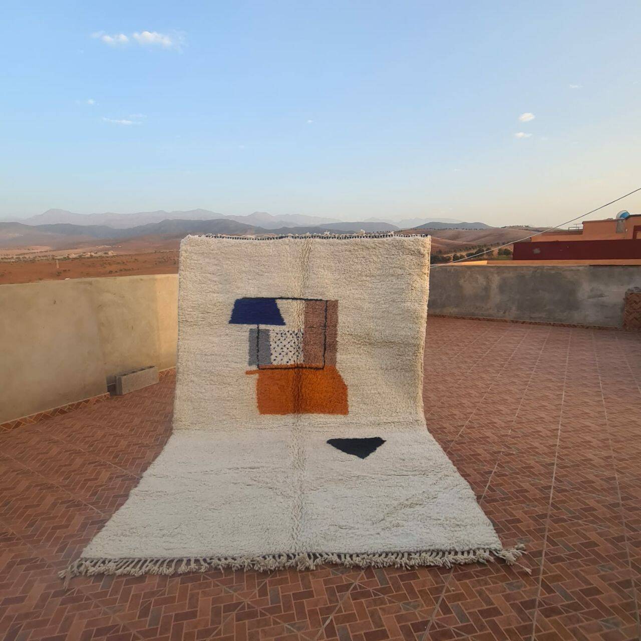 Handmade wool Berber rug 300X200 cm