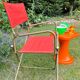 Vintage orange folding camping chair