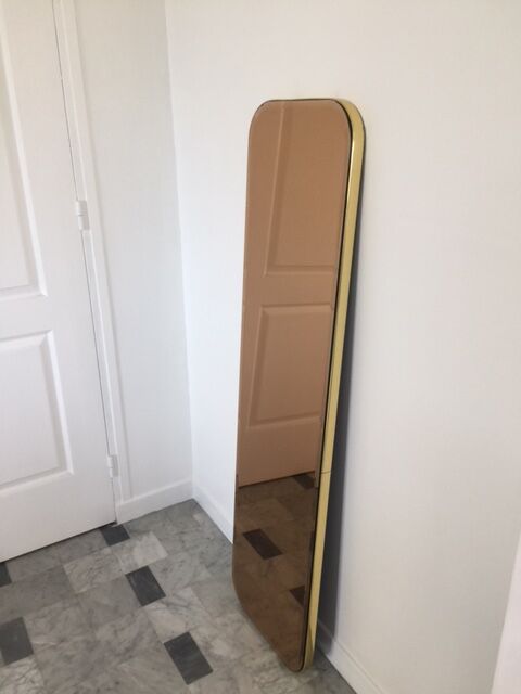 Amber mirror gold strapping  37x136cm