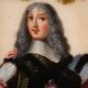 Antique 17th century marble painting, portrait of a South American nobleman