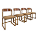 Set of 4 Baumann sled chairs