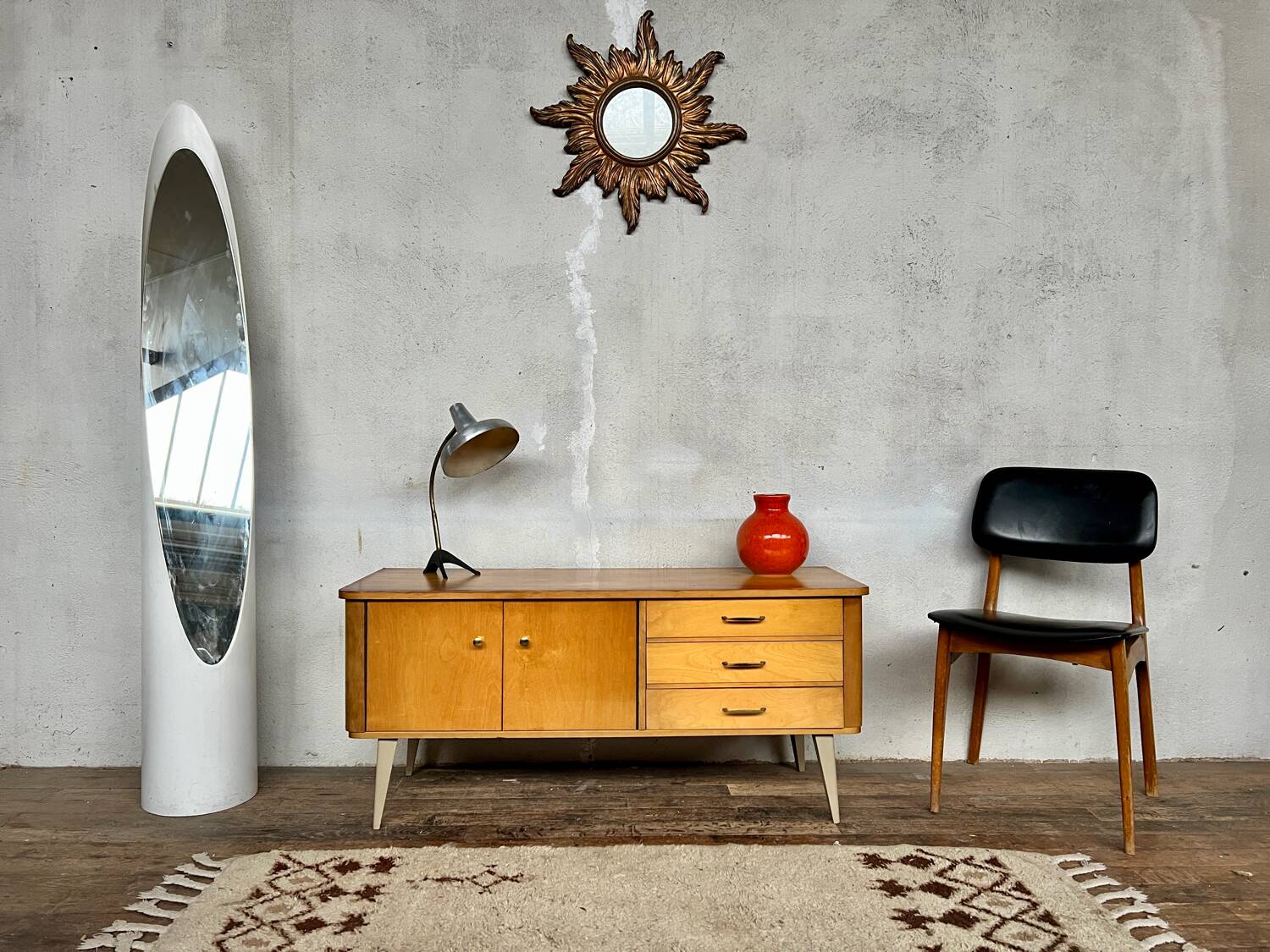 Vintage Scandinavian TV cabinet sideboard
